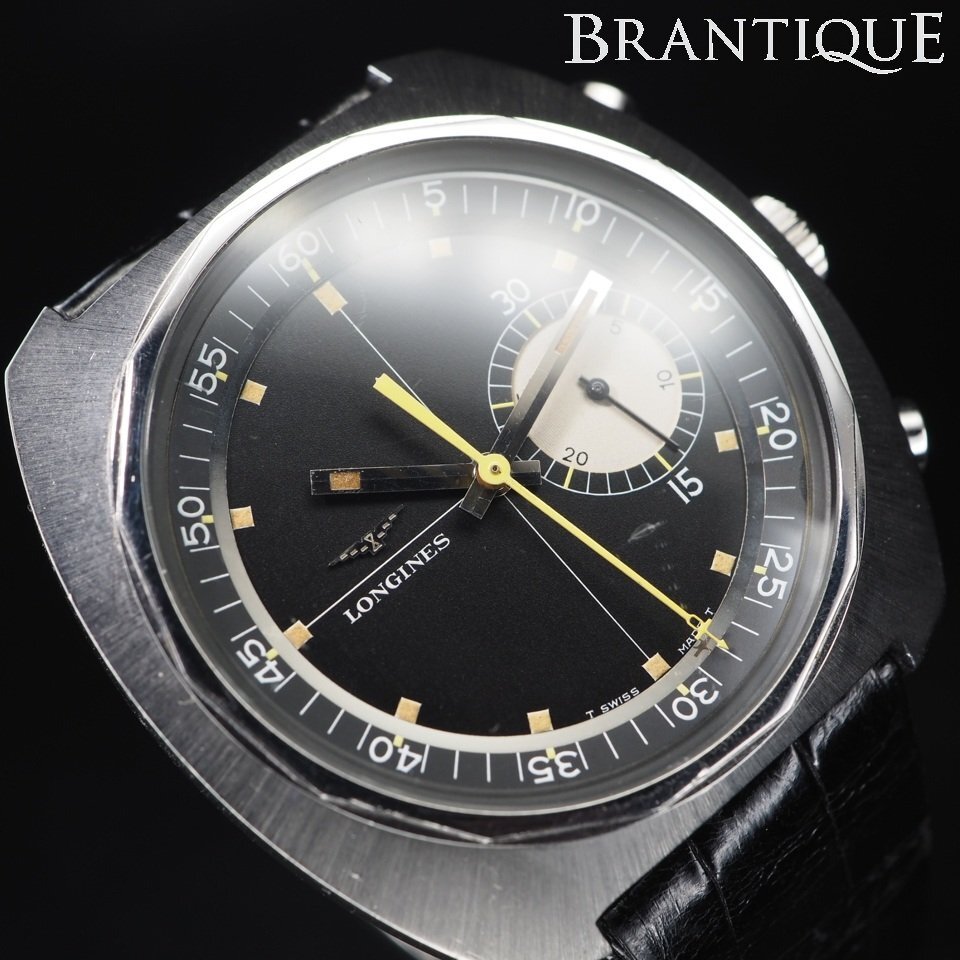 ◆希少◆ LONGINES ロンジン 30CH 手巻き クロノグラフ ヴィンテージ USED 純正ベルト 尾錠 稼働 メンズ 腕時計 「28394」
