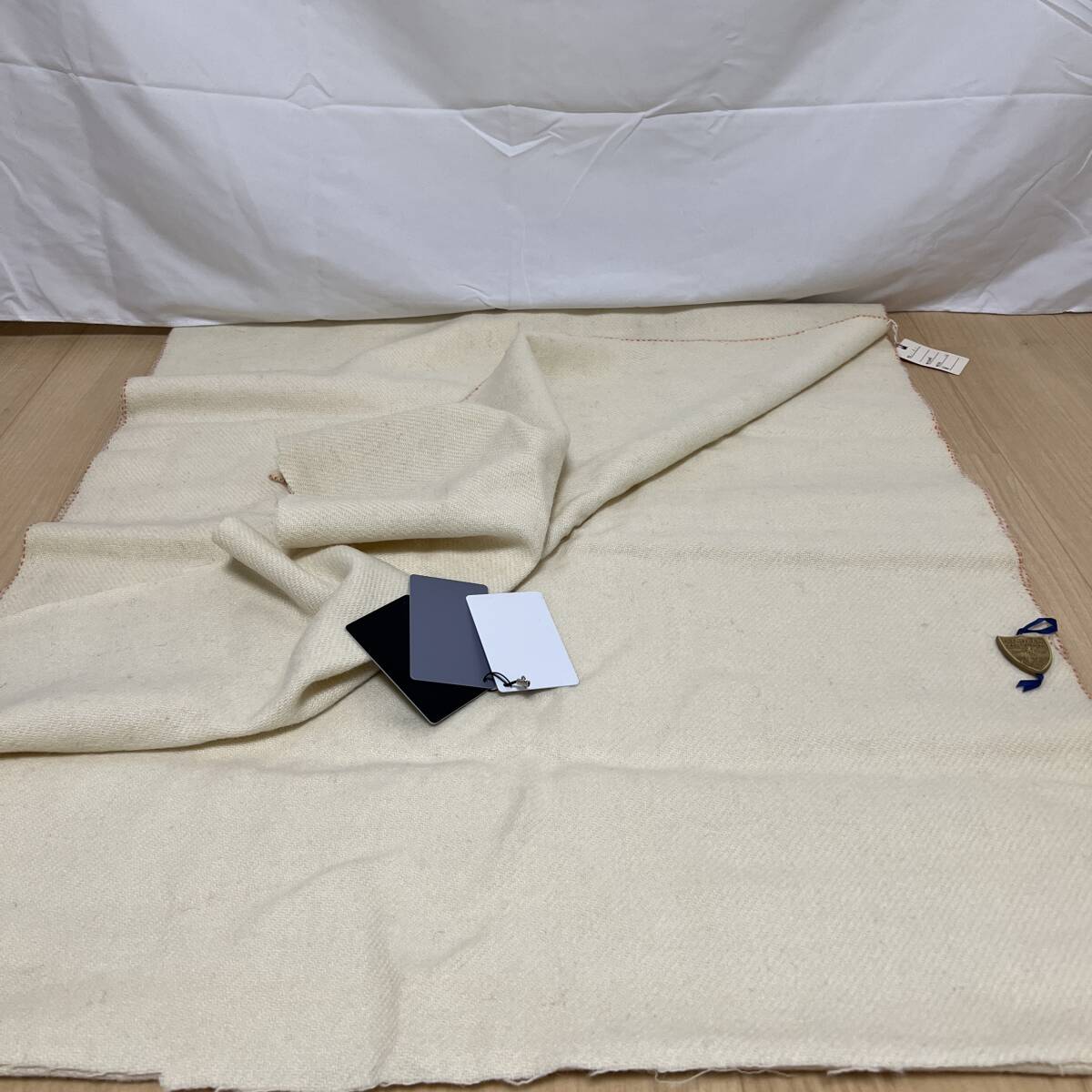 仕立て屋閉店品 英国 standen of london オフホワイト 生地　服地 布地 ビンテージデッドストック 現状品 管理698-I56
