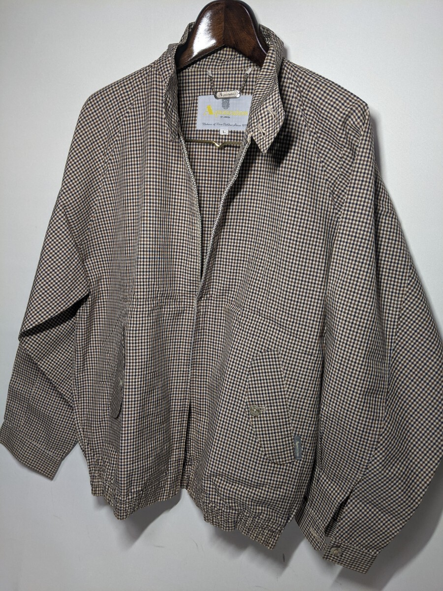 アクアスキュータム ジャケット ブルゾン ジャンパー Lサイズ 国産 綿100 aquascutum club-check wide silhouette swing top 