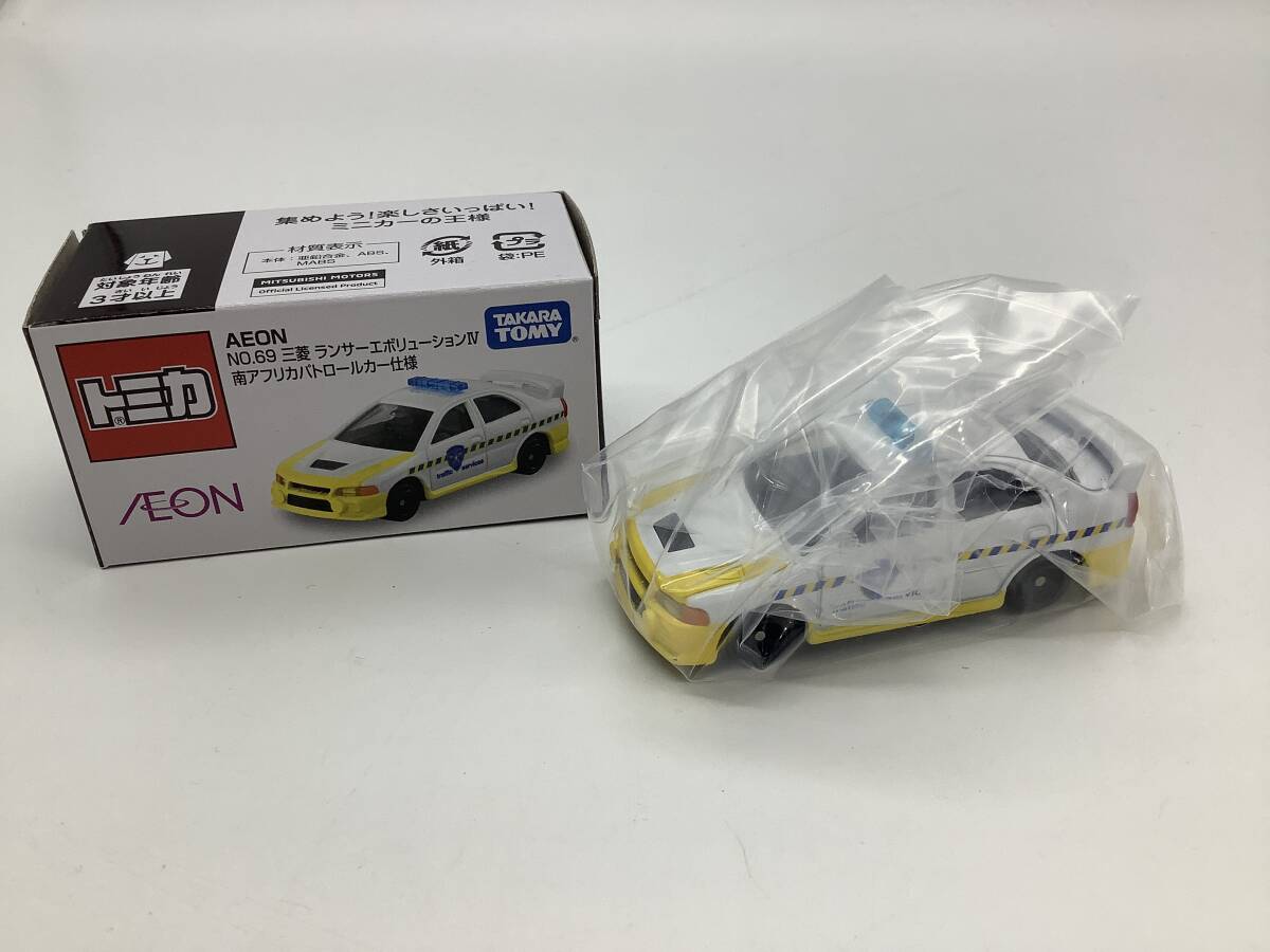 n5803 未使用/開封品 tomica トミカ AEON イオン限定 No69 No.69 三菱 ランサーエボリューションⅣ 南アフリカパトロールカー仕様 ミニカー
