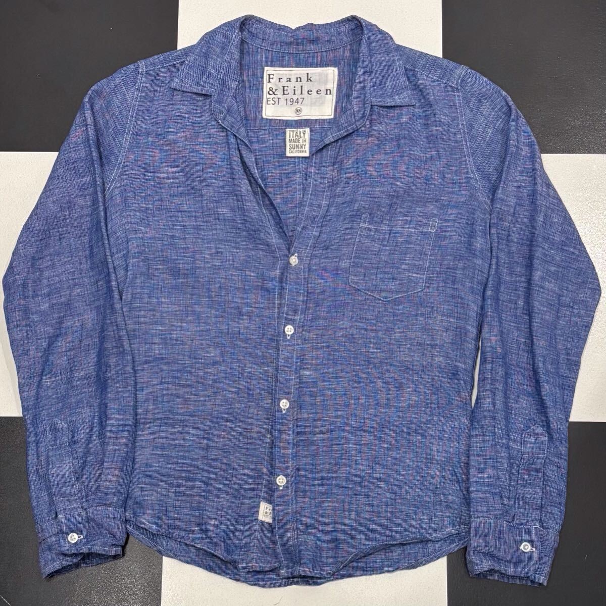 【167】 美品 フランクアンドアイリーン BARRY リネン スキッパー シャツ XS Frank & Eileen linen バリー