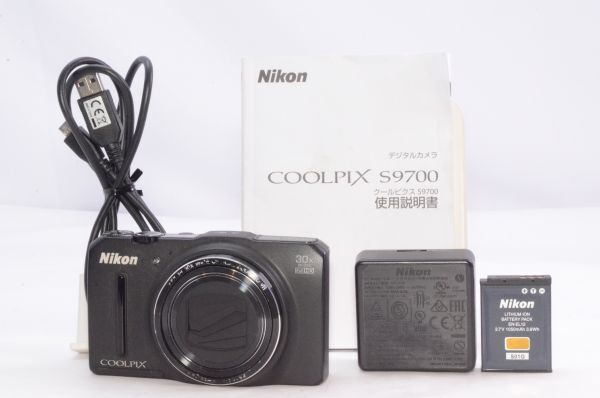 ★Nikon ニコン COOLPIX S9700 ブラック★#H0042602037A