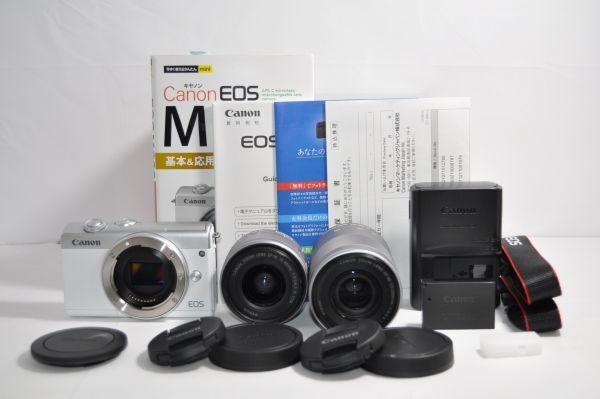 ★Canon キャノン EOS M200 ダブルズームキット ホワイト★#2601025