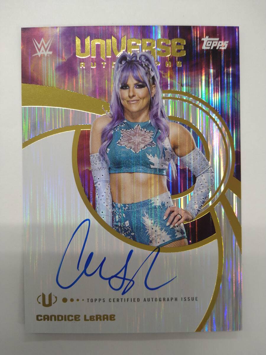 値下げ TOPPS 2025 WWE UNIVERSE UNA CLR CANDICE LERAE ON CARD AUTOGRAPH 特価即決 キャンディス レラエ 直筆サイン 直書き AUTO
