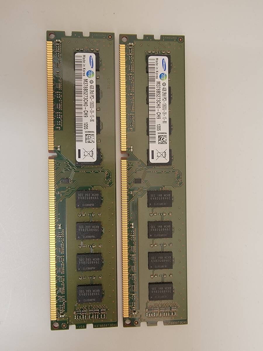 ☆Samsung DDR3メモリ 4GB 2本入り 100円から！☆