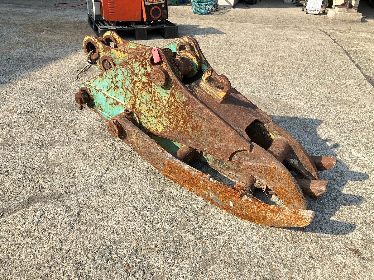 【兵庫県発】 飯田鉄工 a-250L ユンボ アイアンフォーク 0.2クラス クラブ クロー ツメ アタッチメント ショベル バックホー 重機 建設