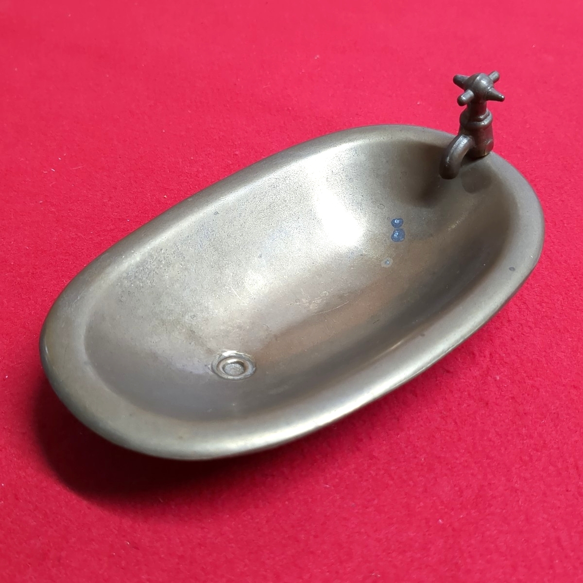 真鍮製 バスタブ ソープトレイ ソープ入れ オブジェ アンティーク インテリア