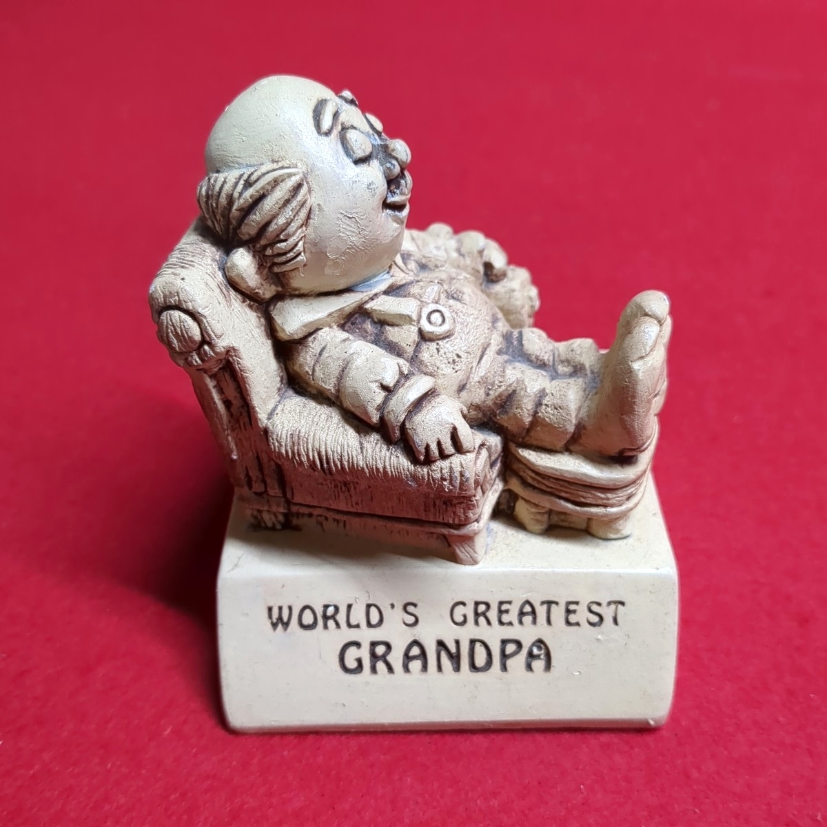 WORLD'S GREATEST GRANDPA メッセージドール ビンテージ70’s PAULA製 USA アメリカ 1970 インテリア フィギュア おじいちゃん