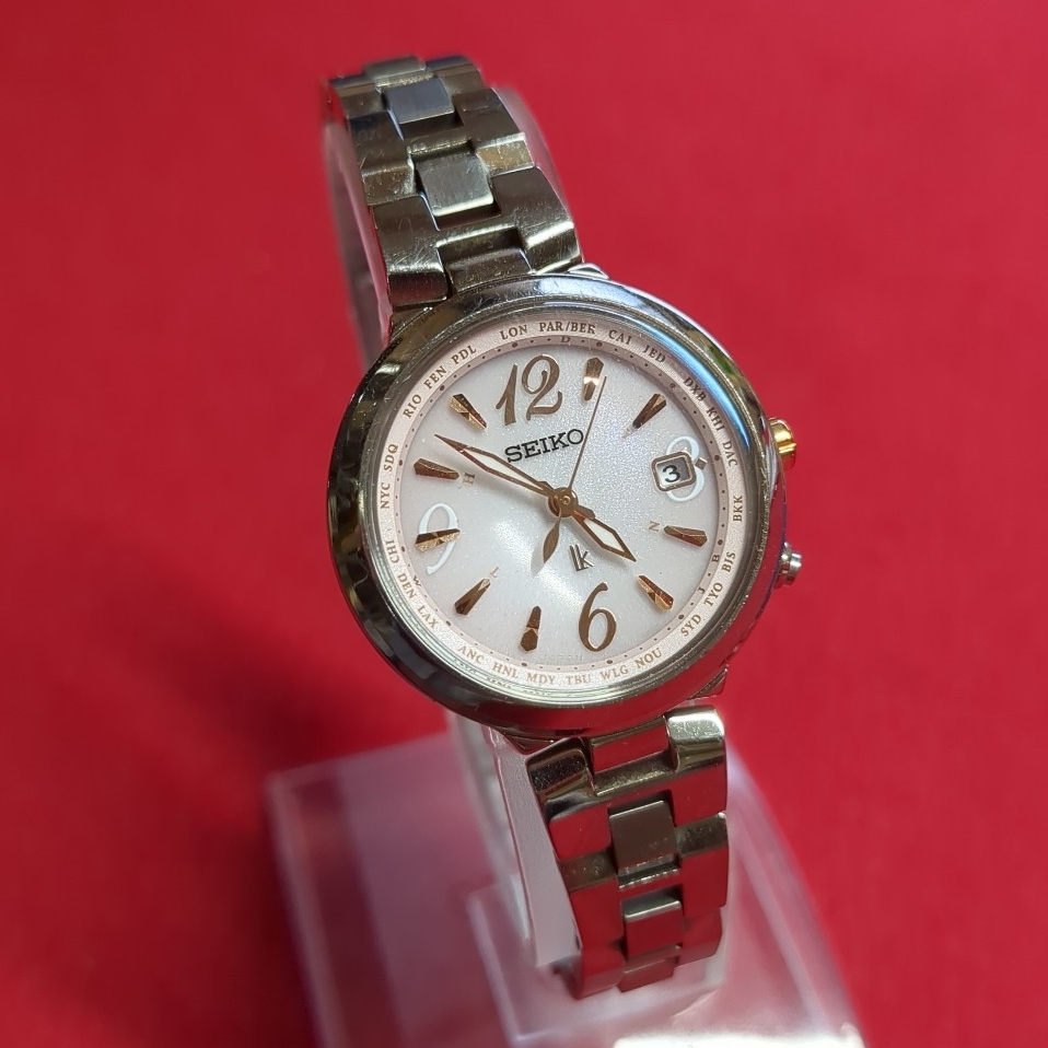 SEIKO ルキア 1B25-OAOL 電波ソーラー 腕時計 LUKIA セイコー ピンク