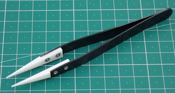 先端セラミック製 ピンセット 黒