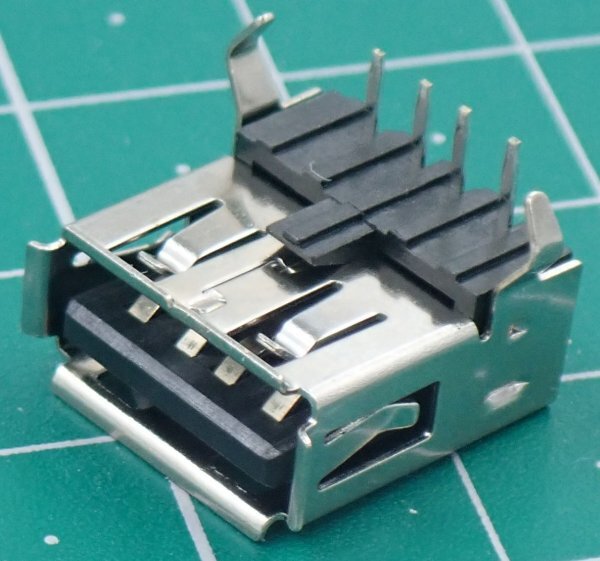 基板実装用 USB Aコネクタ メス 黒 10個セット