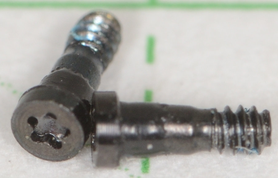 iPhone7シリーズ用 パーツ 星型ネジ 2本セット ブラック