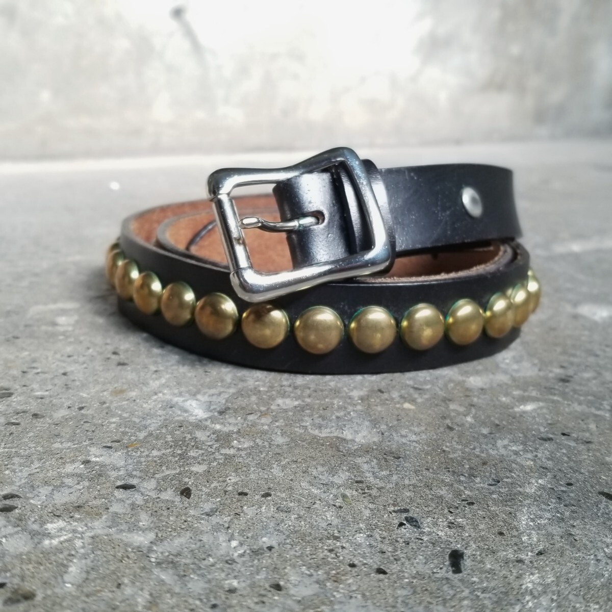 COMME des GARCONS 00aw × WOLF'S HEAD スタッズレザーベルト コムデギャルソン ウルフズヘッド 2000aw