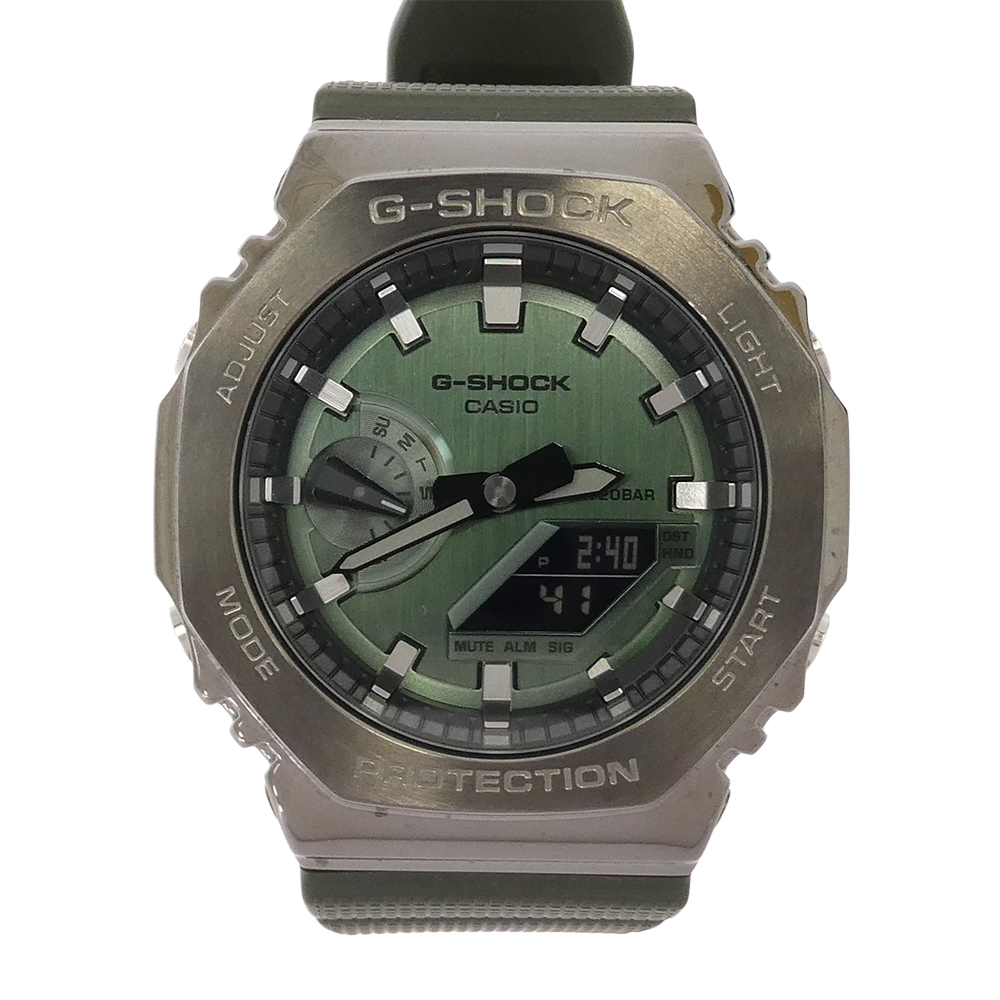 CASIO G-SHOCK カシオ ジーショック GM-2100B-3AJF 2100 Series メタル ステンレス八角形ベゼル ウォッチ 腕時計 グリーン系【中古】