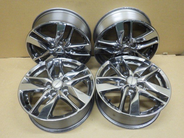 【岩手 盛岡発】中古 純正 日産 セレナ オーテック ライダー ホイール クローム 16インチ 6J 5H 114.3 +45 4本 傷有 ＜個人宛は支店止め配