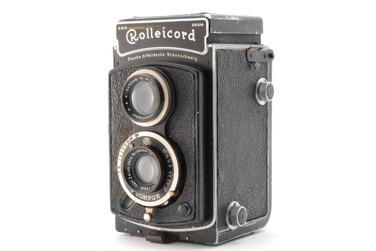 【美品】Rolleicord II 6x6 TLR Film Camera Carl Zeiss Triotar 75mm f4.5 ローライ フィルム カメラ #B-654