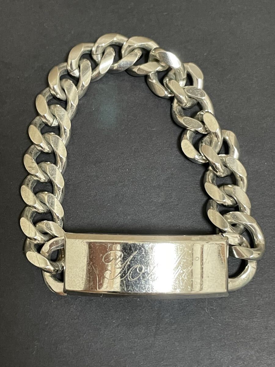 ヴィンテージ メンズ Speidel ID ブレスレッ RHODIUM メッキ