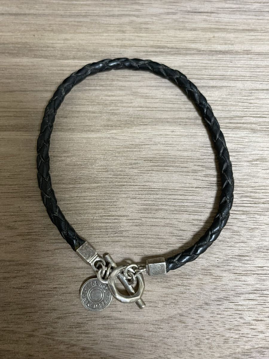 LH for Gift リファインドレザーブレスレット/ブラックレザー/シルバー925／ライオンハート（LION HEART）