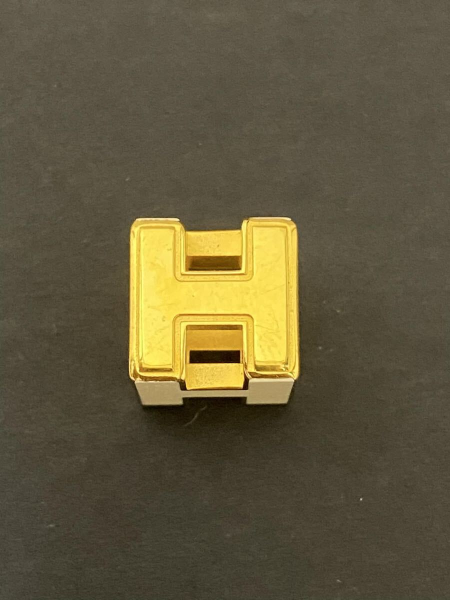 HERMES エルメス カージュドアッシュ Hキューブペンダント ゴールド