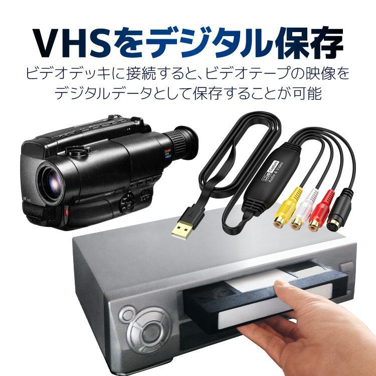 ビデオキャプチャー USB接続 Windows/Mac対応 1080P解像度 VHSをデジタル動画データに変換 ダビング 8mmビデオ デジタル化 GWMAVCX7