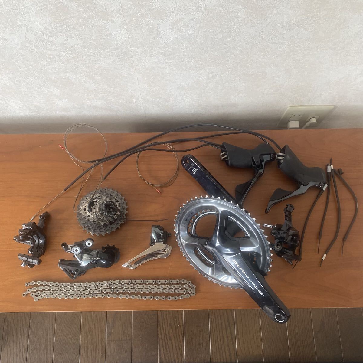 SHIMANOシマノDURA-ACEデュラエースR9100シリーズ フルコンポ 機械式 リムブレーキ用 11S 美品 パーツセット　フルセット リコール点検済み