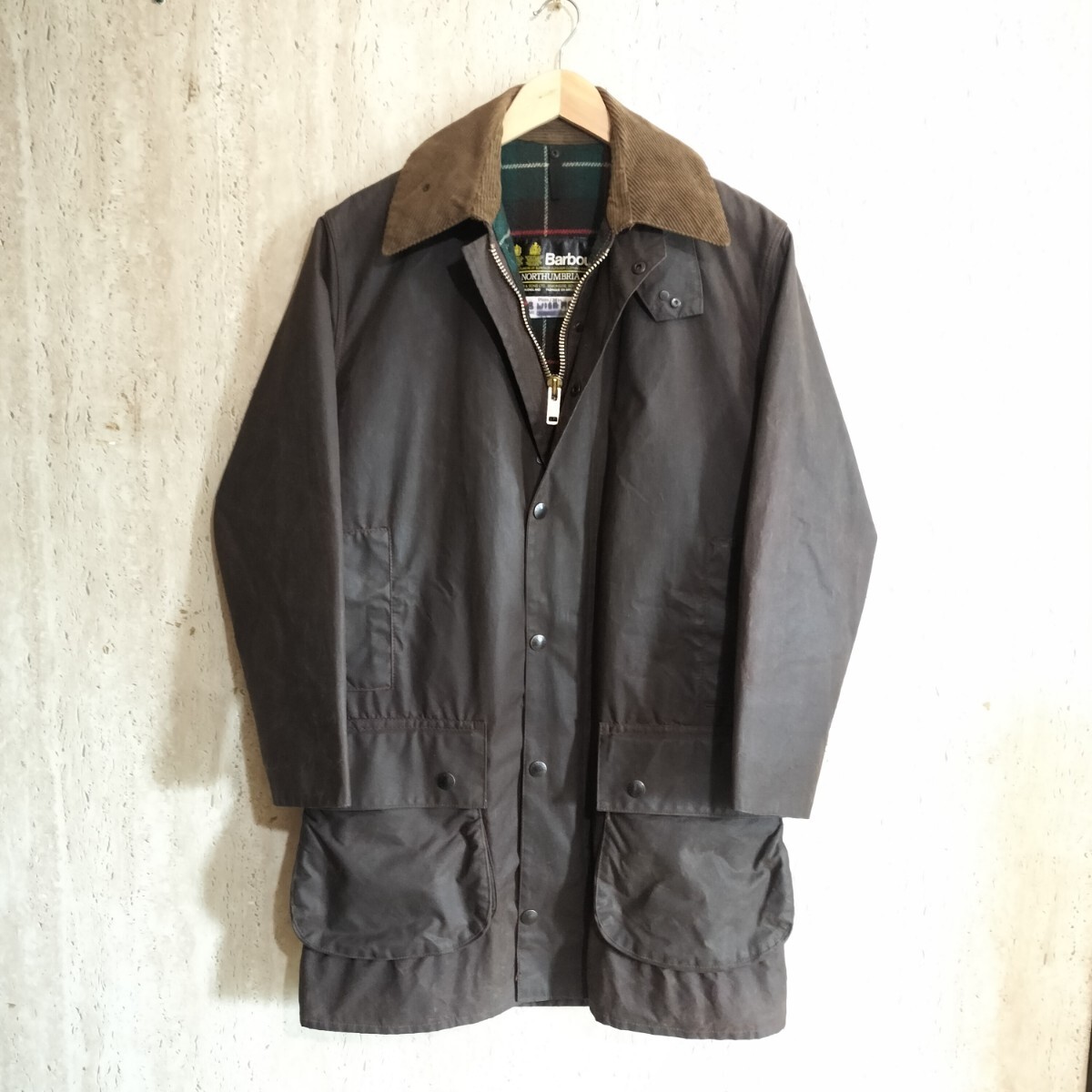 80s Barbour northumbria　c36　バブアー　ノーザンブリア 1983年 ブラウン　ラスティック