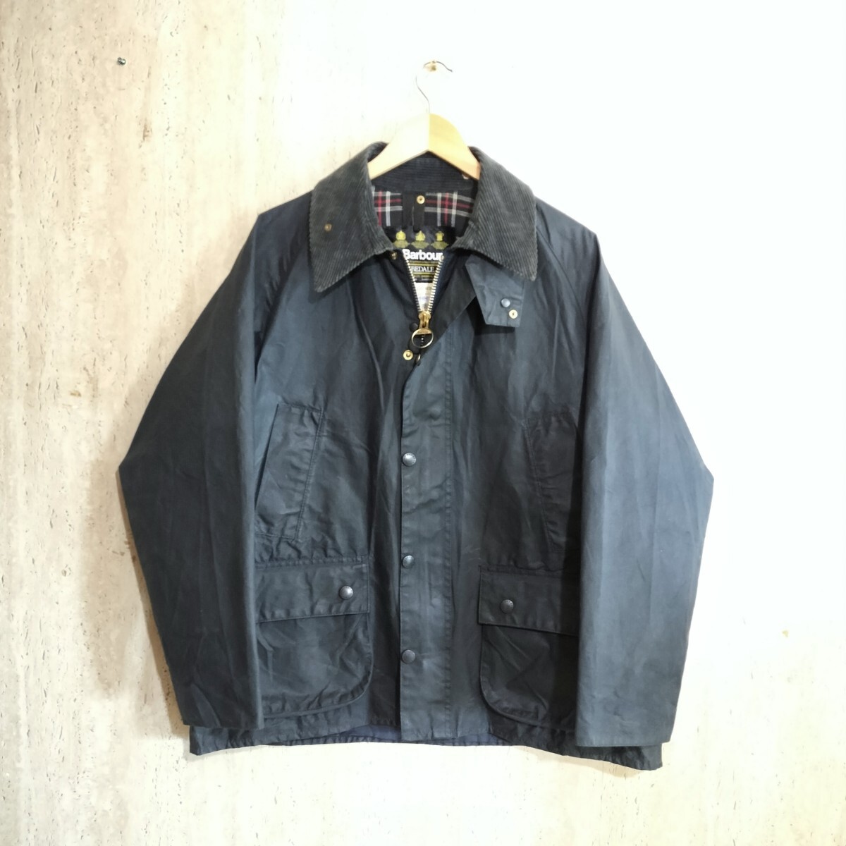 90s Barbour bedale　c40　ネイビー　バブアー　ビデイル　 3クラウン