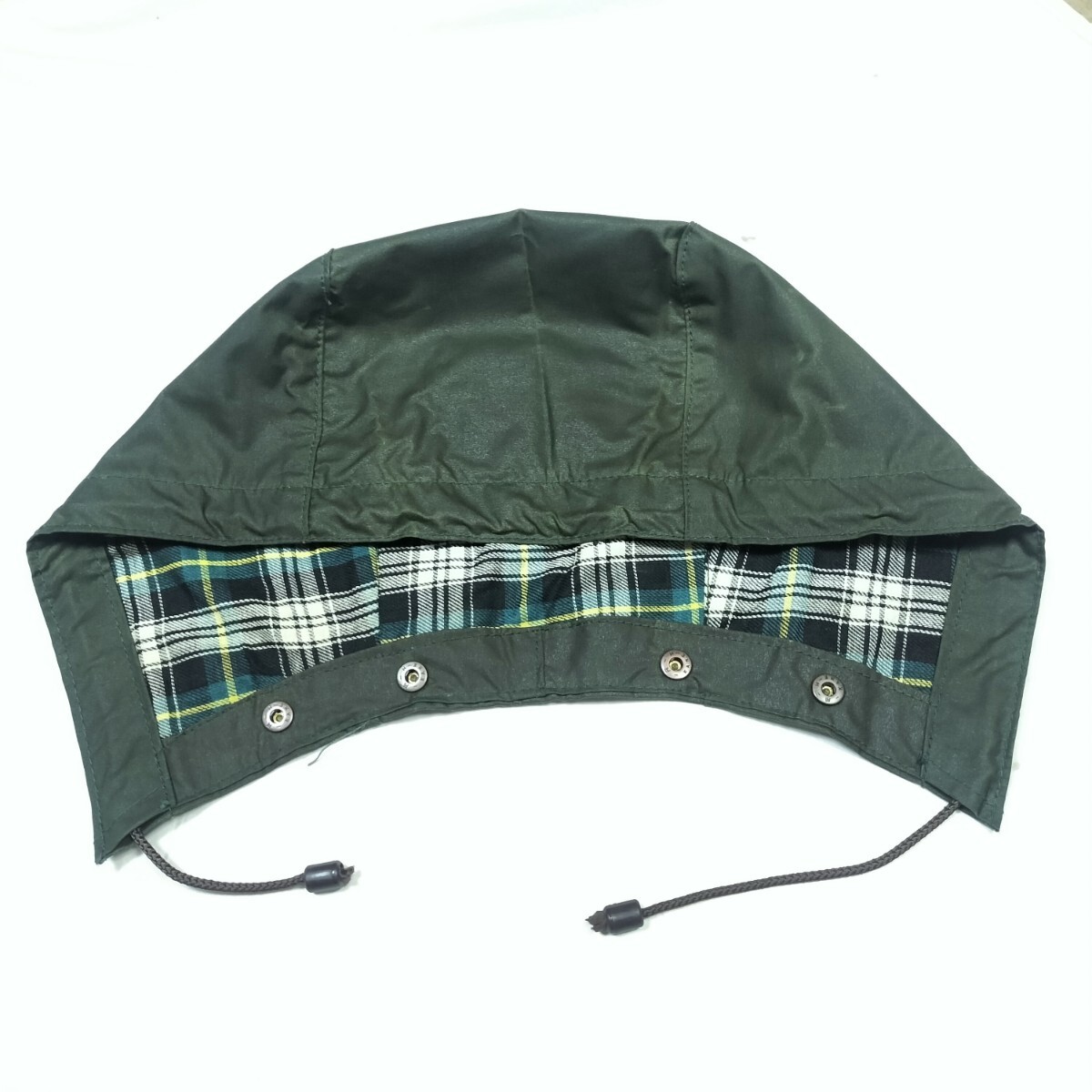 未使用　デッドストック　80s Barbour　2crest バブアー　フード　セージ　ykk棒ジップ