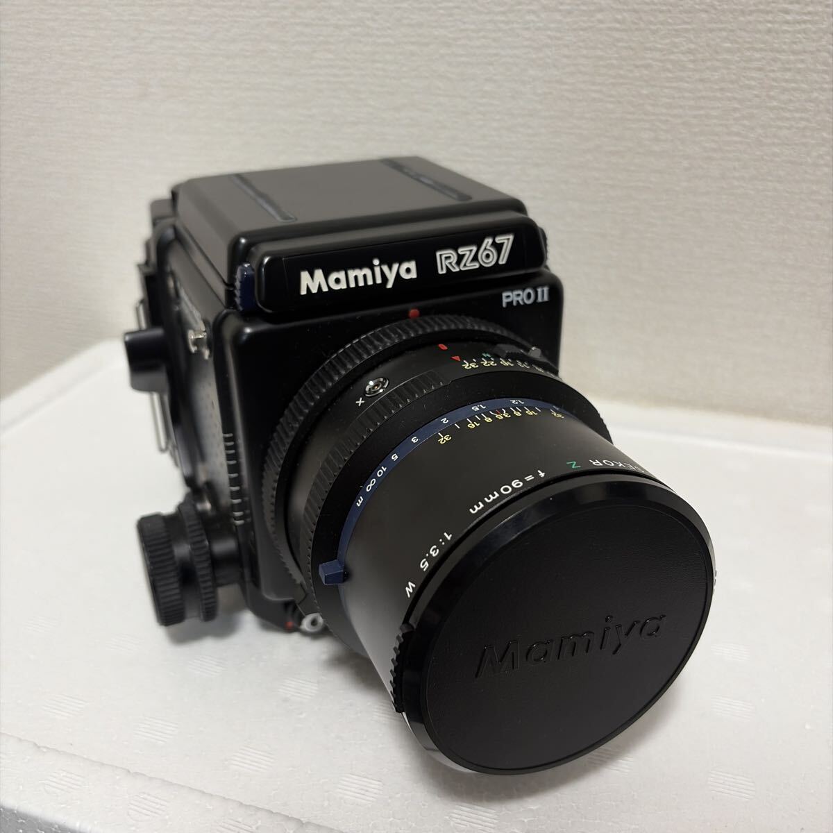 【美品】Mamiya RZ67 PROⅡボディ + Sekor Z90mm f/3.5 W 中判レンズ　フード付き
