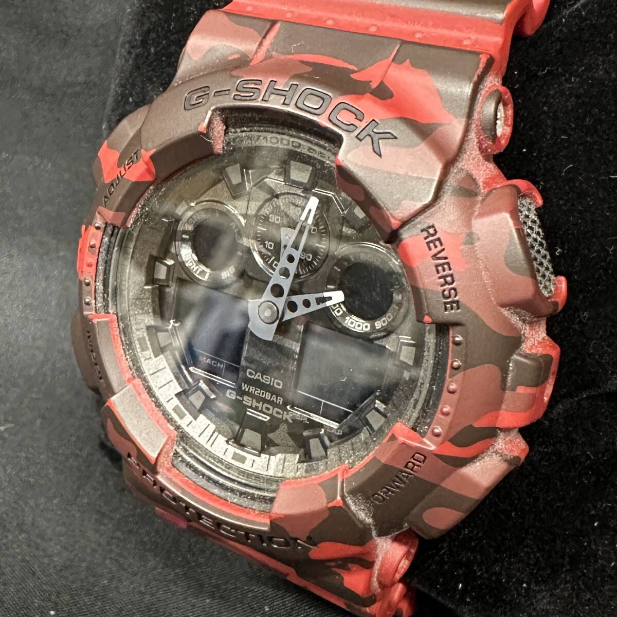 1円～ 6TN33340326 CASIO カシオ G-SHOCK ジーショック アナデジ GA-100CM QZ クォーツ メンズ 腕時計 純正ベルト 動作未確認 現状品
