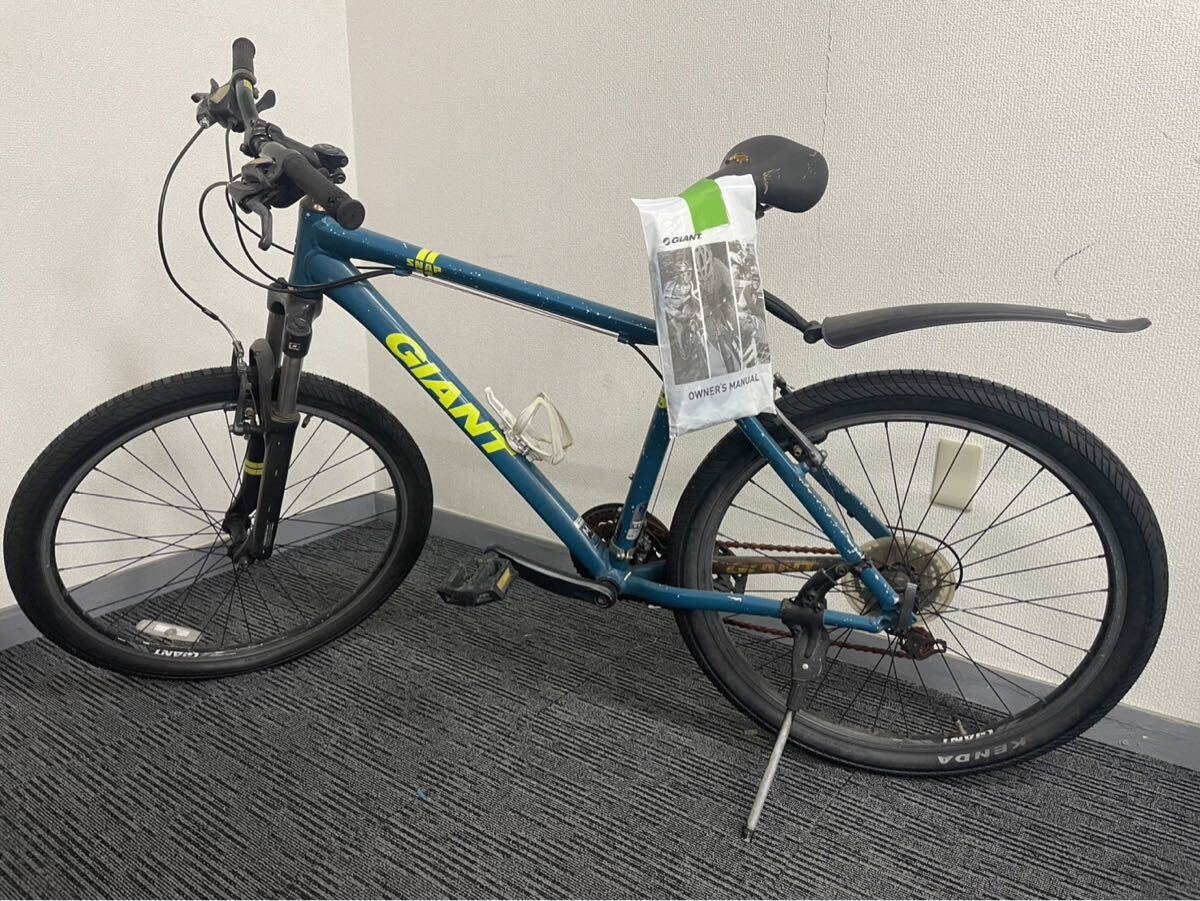 GIANT マウンテンバイク　snap グリーン サドル劣化あり ジャンク扱い 引き取り限定