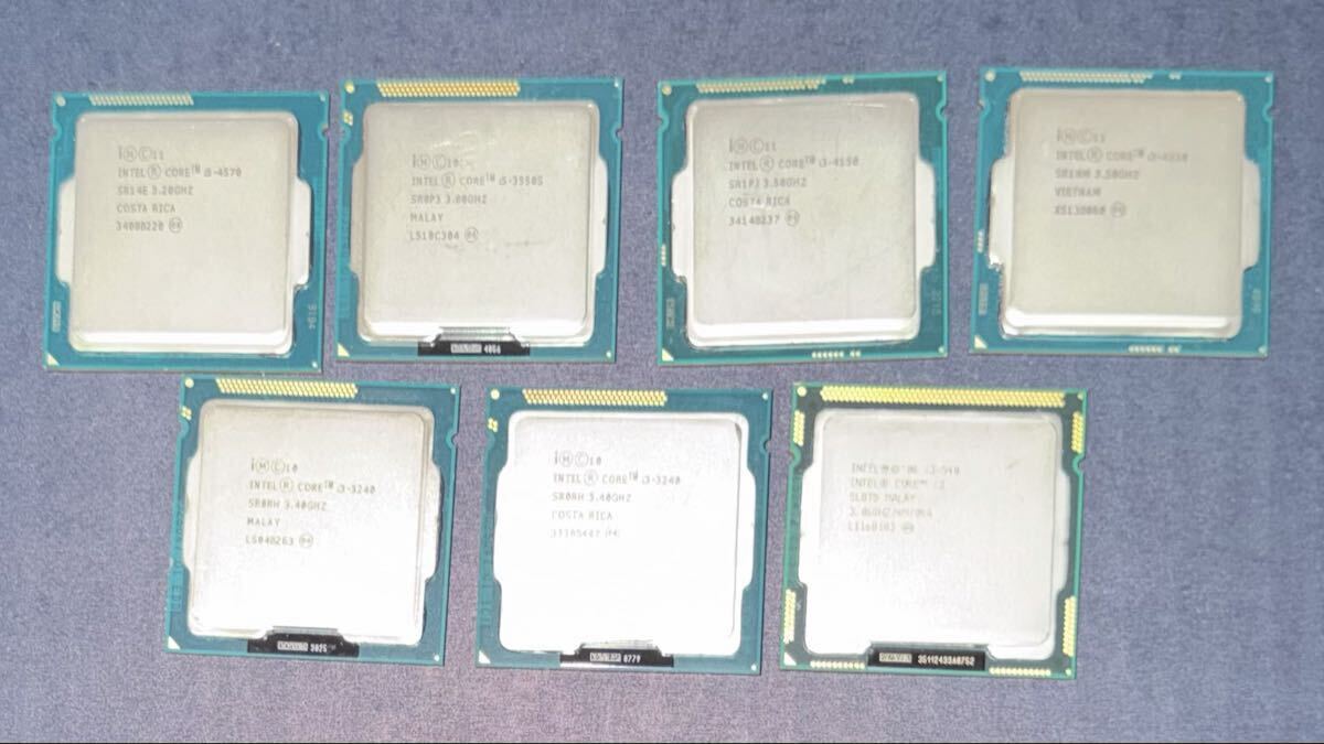 [ジャンク] Intel Core i5 / i3 アソート 7枚セット (第1〜4世代) デスクトップ用