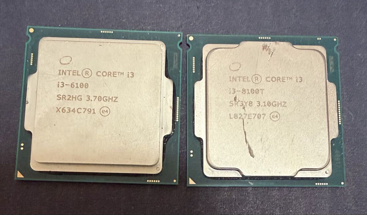 [ジャンク] Intel Core i3 2枚セット (8100T/6100) LGA1151