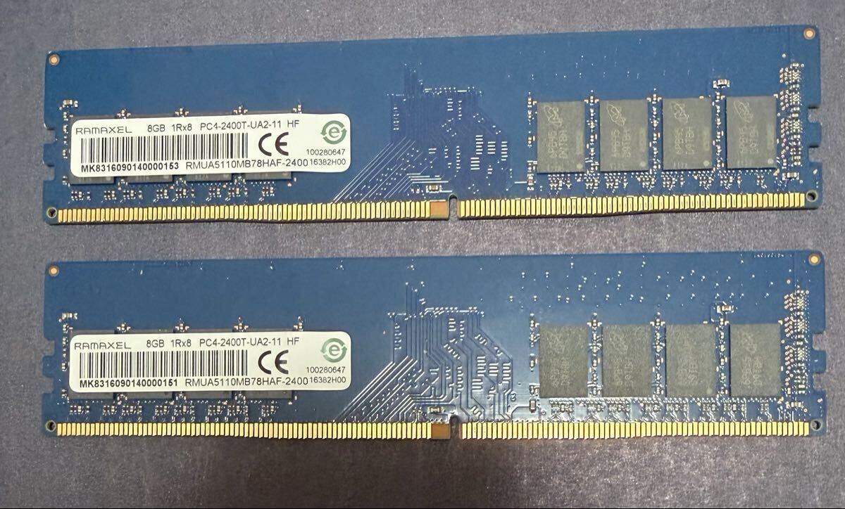 [ジャンク] Ramaxel DDR4-2400 8GB×2枚 計16GB デスクトップ用メモリ PC4-19200
