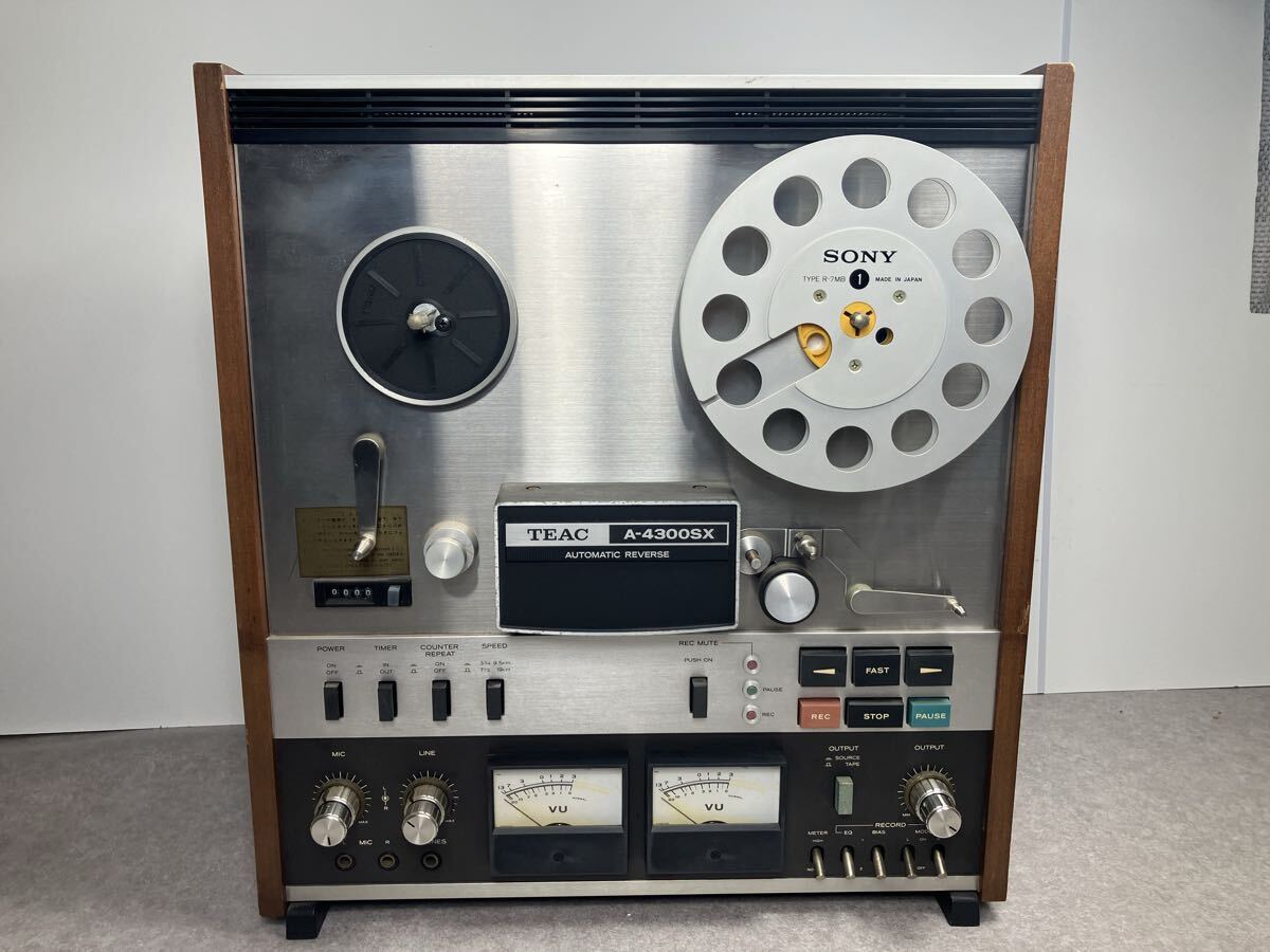 TEAC オープンリールデッキ A-4300SX【通電ジャンク】空リール1本付属