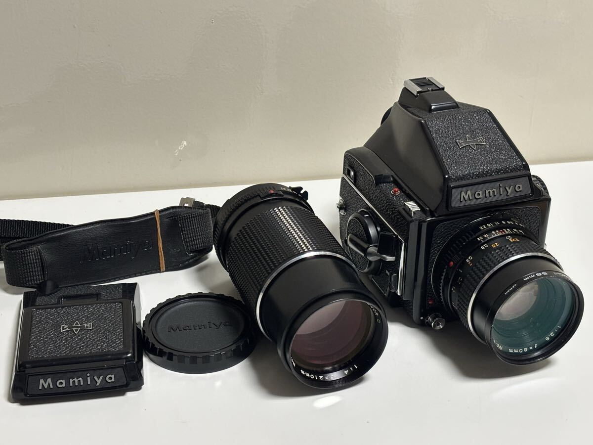 マミヤ Mamiya M645 ウエストレベルファインダー Sekor C 80mm F/2.8 210mm F/4 中判フィルムカメラ 2589