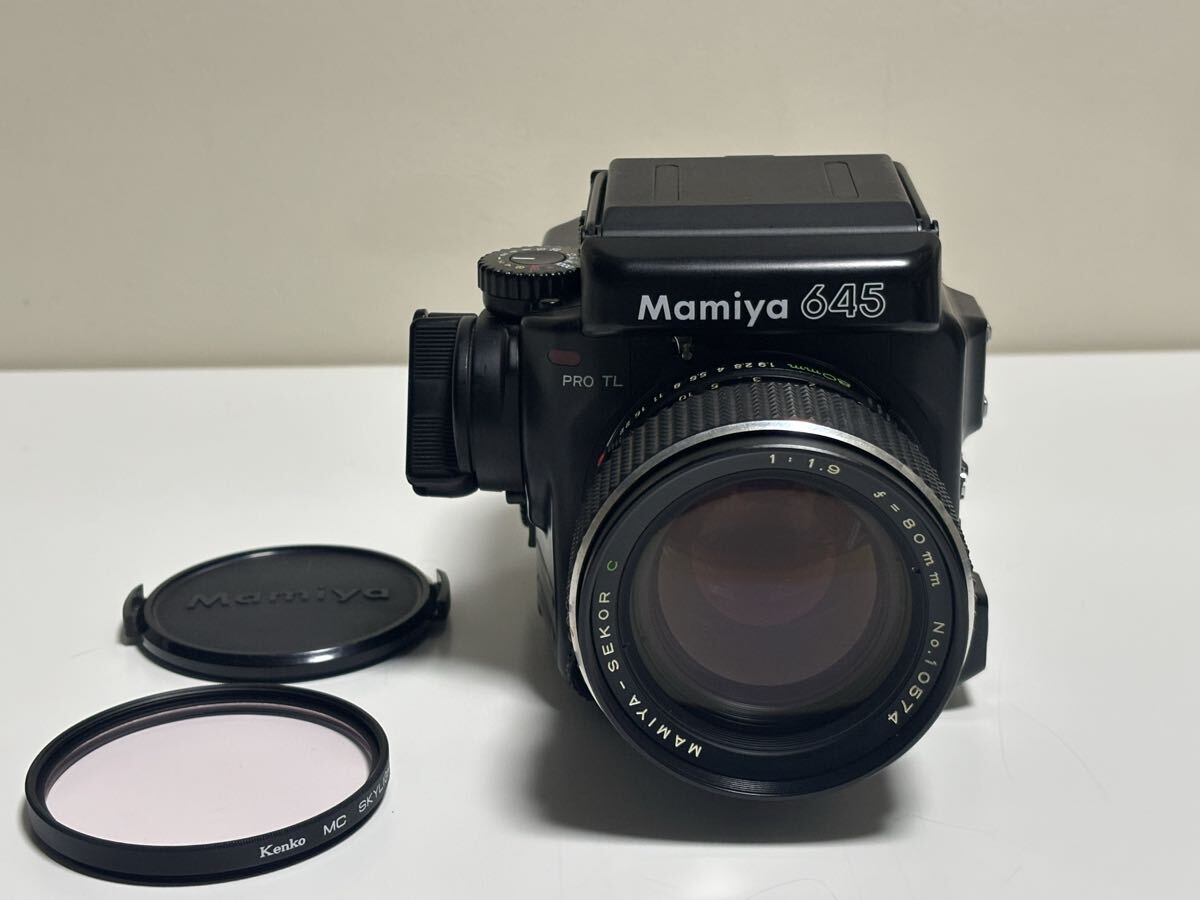 動作品　マミヤ Mamiya 645 PRO TL ウエストレベルファインダー SEKOR C 80mm 1:1.9 中判フィルムカメラ 2681