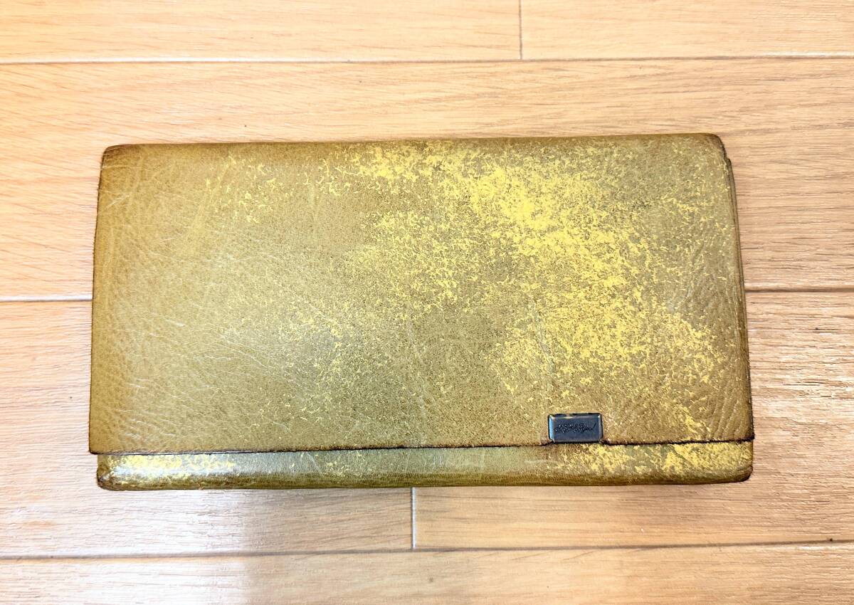 【SK】中古 所作 財布 shosa ショサ wabisabi 詫び寂び LONG WALLET 長財布 ロングウォレット 本革 メンズ レディース