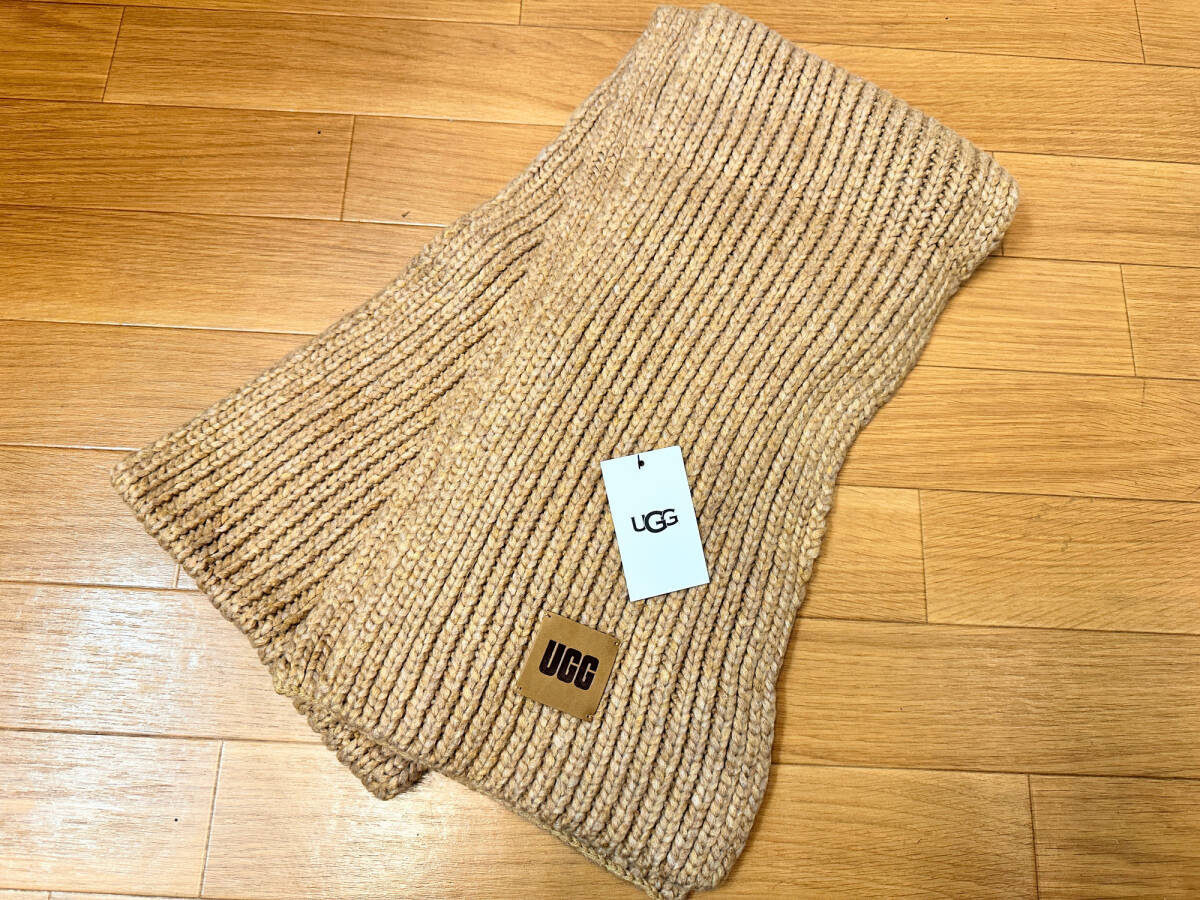 【SK】未使用 UGG Chunky Rib Scarf マフラー キャメル レディース メンズ アグ 101106-CAM
