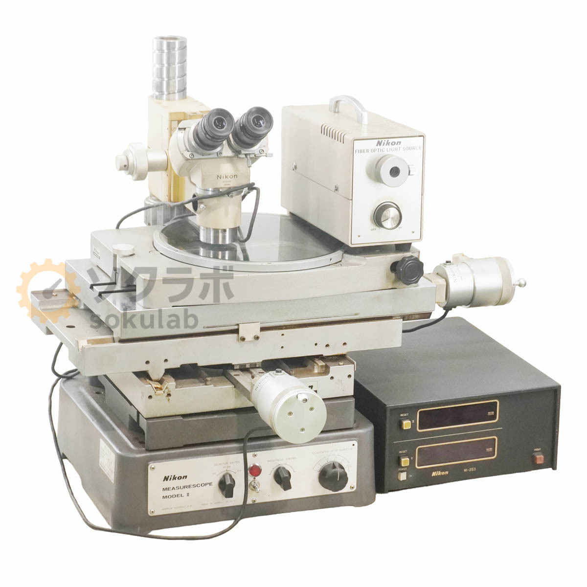 [JB]保証なし MODEL II 2 NIKON 10X-A ERC-M-253 ニコン MEASURESCOPE 測定顕微鏡 REVERSIBLE COUNTER リバーシブルカウンター[08124-0001]