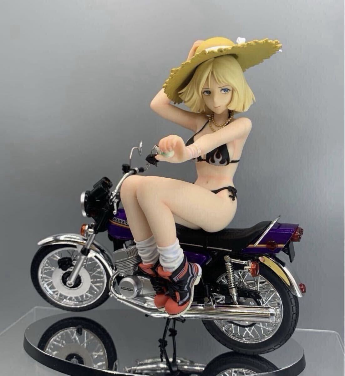 機動戦士ガンダム　セイラ・マス　リメイク カスタムフィギュア ファイヤーパターン水着 .750SSバイクセット18㎝ (検.完成品.キャストオフ)