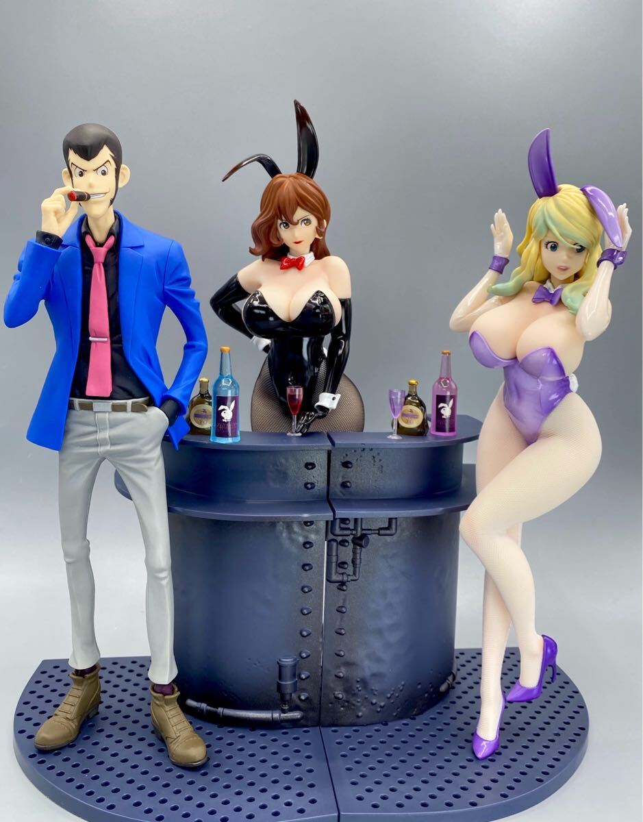 ルパン三世　ルパン. 峰不二子. レベッカ　リメイク　カスタムフィギュア　Bunny Girl . Bar custom figures (検索.完成品.キャストオフ)