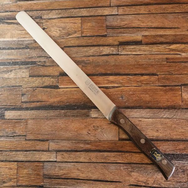木屋 パン切り包丁 波刃 KIYA RUGBY ラグビー ステンレス 柄にシール付き 260mm