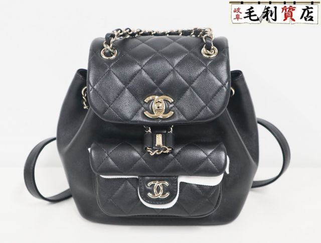 シャネル CHANEL マトラッセ ココマーク ラムスキン AS2908 バッグパック ブラック 極上美品 【中古】 リュック バッグ