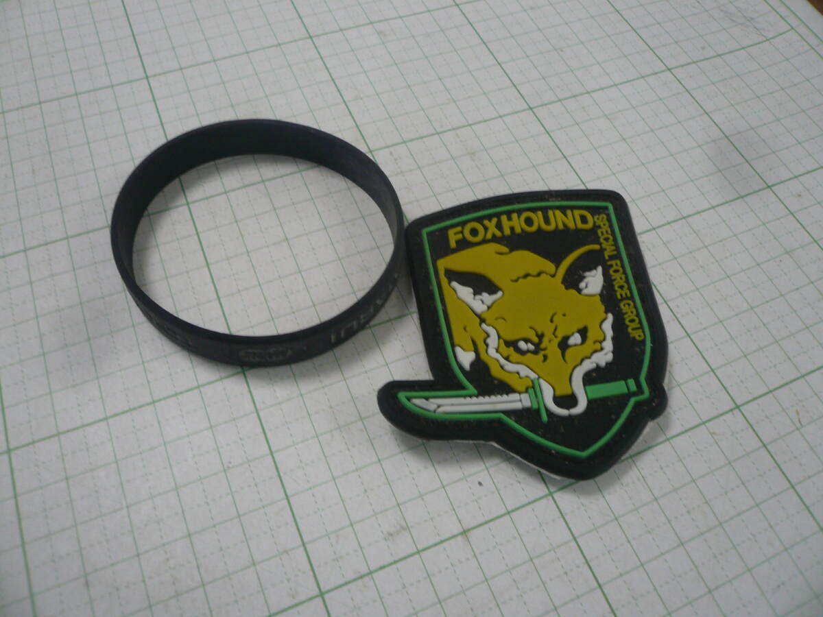 即決有 メタルギアソリッド キツネ FOX HOUND ワッペン ベルクロパッチ TOKYO MARUI 東京マルイ ブレスレット　ビニール　 送料280円～