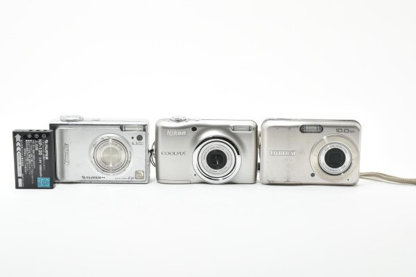ADS8584★ 現状品 ★ フジフイルム FUJIFILM FinePix F10 A100 NIKON COOLPIX L23 コンデジ まとめ3台
