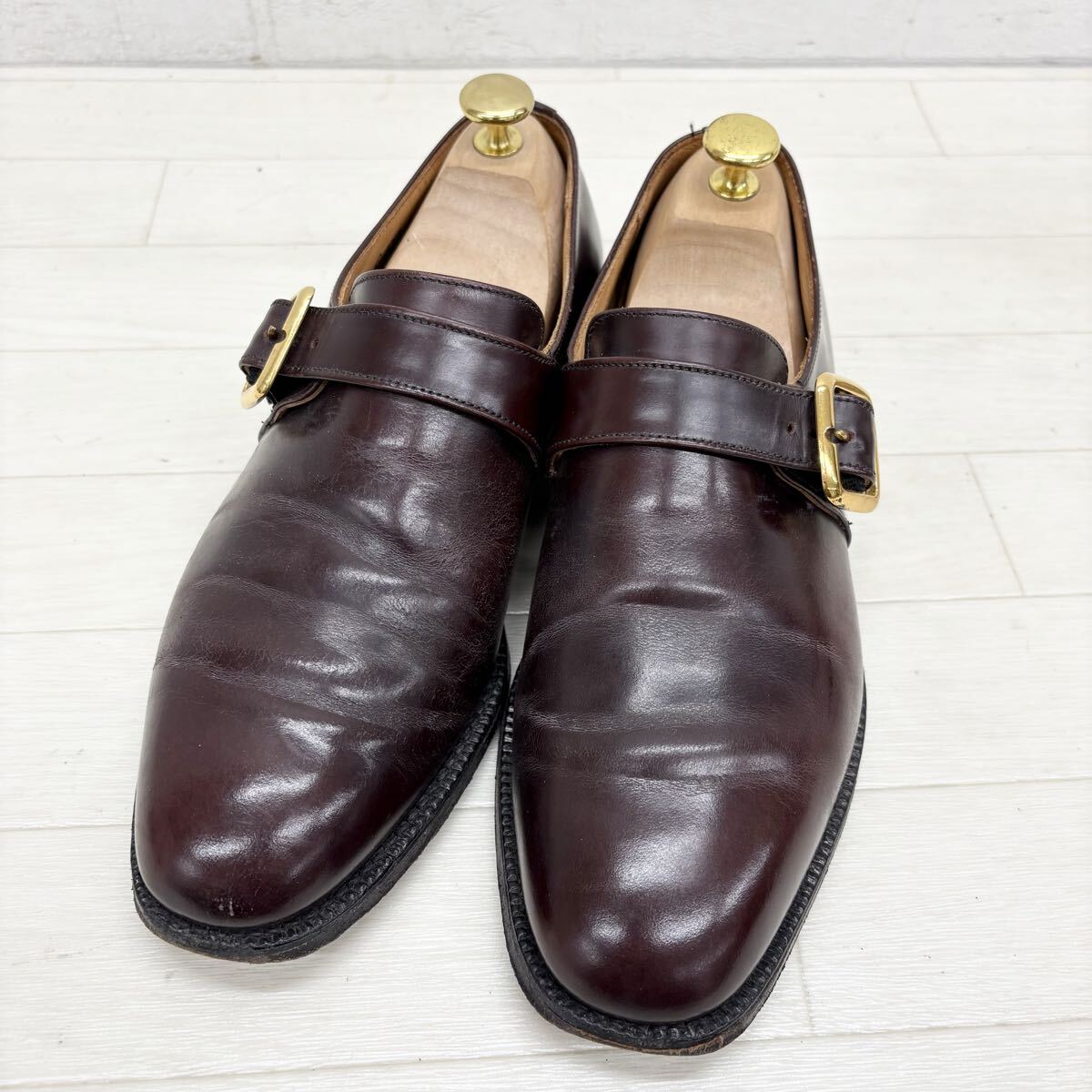 M53〓 Church's チャーチ westbury シングルモンクストラップシューズ メンズ サイズ60G ダークブラウン プレーントゥ 靴 レザーシューズ