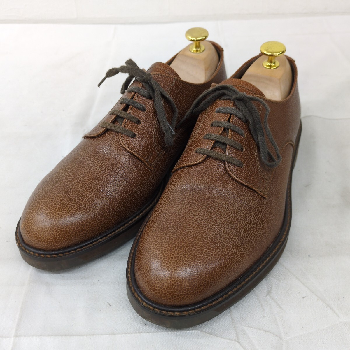 2024▲ Hush Puppies ハッシュパピー メンズ サイズ25.0 ドレスシューズ ブラウン 靴 シューズ 本革 革靴 レザーシューズ