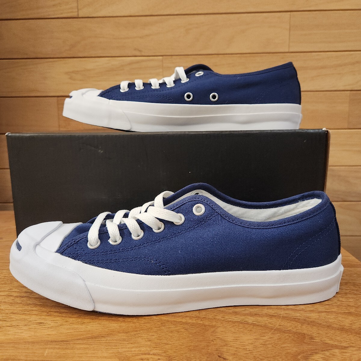 23cm 新品正規品 コンバース ジャックパーセル　ネイビー カップインソール　キャンバス レディース　スニーカー CONVERSE