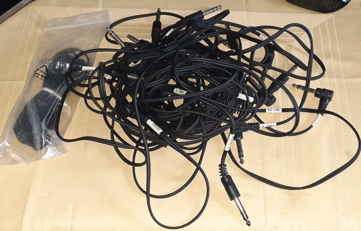 ★YAMAHA DTXPRESS II III/ROLAND other STEREO CABLE 電子ドラム パッド/シンバル用トリガーケーブル★10本 セット★